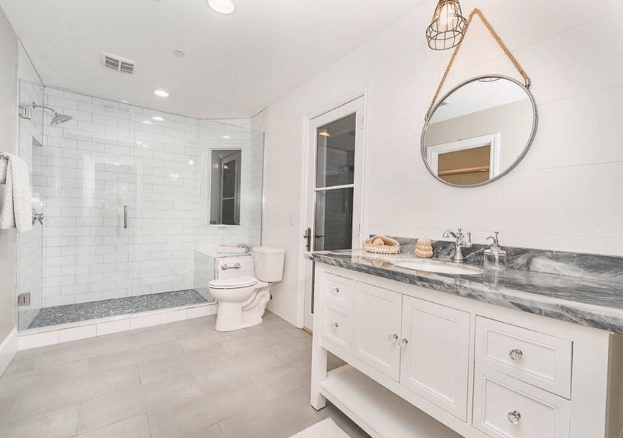 Master Bathroom in luxury custom home designed and built by Resurrection Builders
